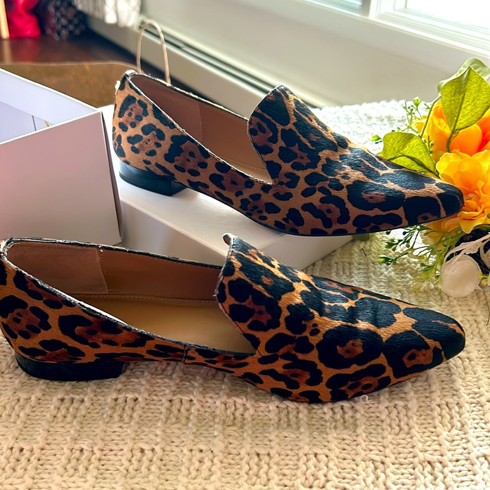 Like new Calvin Klein leopard print loafers